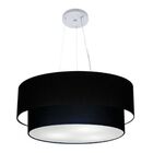 Lustre Pendente Duplo Cilíndrico Vivare Md-4179 Cúpula Em Tec
