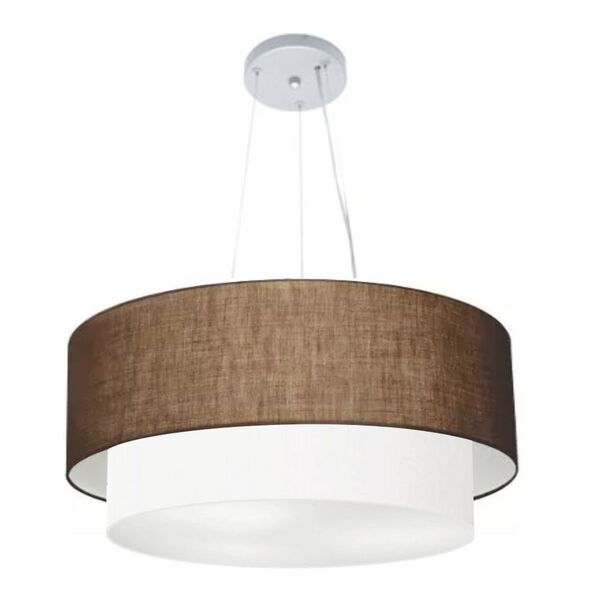 Lustre Pendente Duplo Cilíndrico Vivare Md-4179 Cúpula Em Tec