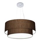 Lustre Pendente Duplo Cilíndrico Vivare Md-4179 Cúpula Em Tec