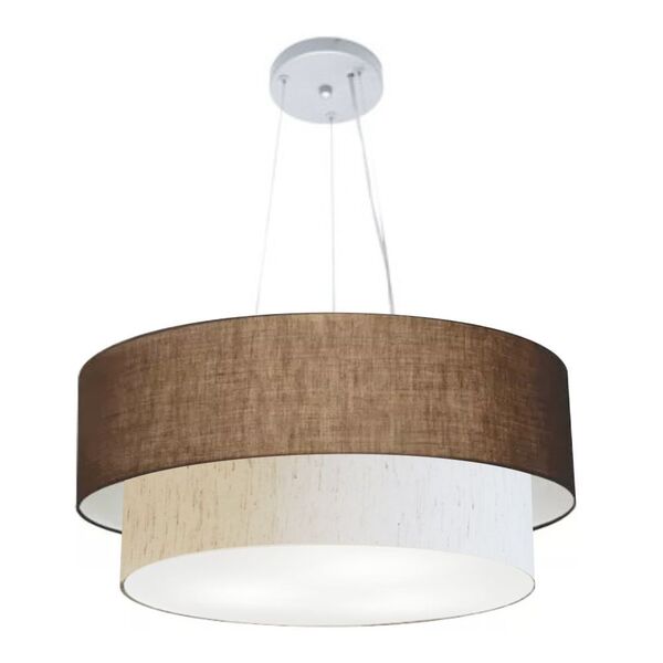 Lustre Pendente Duplo Cilíndrico Vivare Md-4179 Cúpula Em Tec