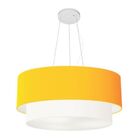 Lustre Pendente Duplo Cilíndrico Vivare Md-4179 Cúpula Tecido