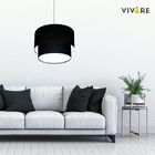 Lustre Pendente Duplo Cilíndrico Vivare Md-4350 Cúpula Em Tec
