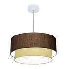 Lustre Pendente Duplo Cilíndrico Vivare Md-4351 Cúpula Em Tec