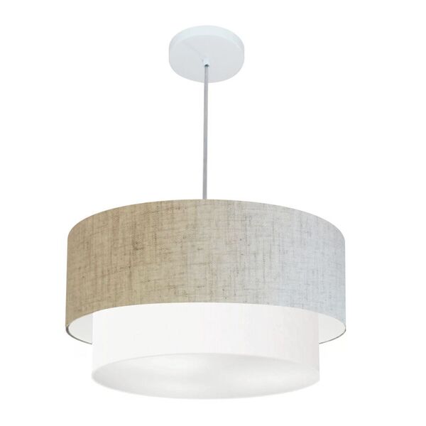 Lustre Pendente Duplo Cilíndrico Vivare Md-4351 Cúpula Em Tec