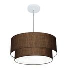 Lustre Pendente Duplo Cilíndrico Vivare Md-4351 Cúpula Tecido