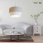 Lustre Pendente Duplo Cilíndrico Vivare Md-4352 Cúpula Em Tec