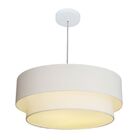 Lustre Pendente Duplo Cilíndrico Vivare Md-4353 Cúpula Em Tec