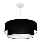 Lustre Pendente Duplo Cilíndrico Vivare Md-4353 Cúpula Em Tec
