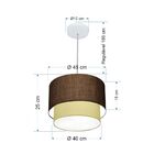 Lustre Pendente Duplo Cilíndrico Vivare Md-4354 Cúpula Em Tec