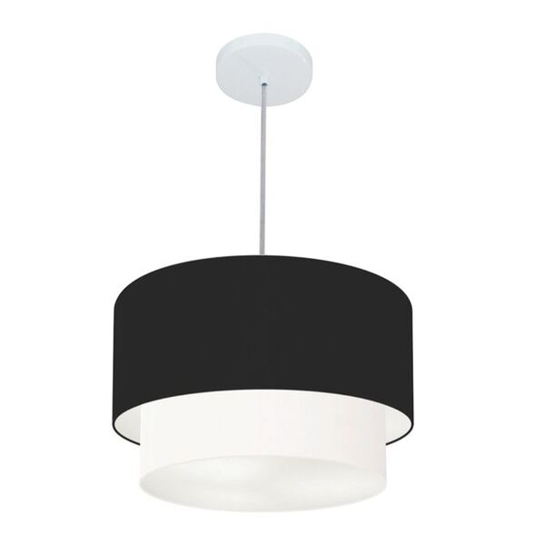 Lustre Pendente Duplo Cilíndrico Vivare Md-4354 Cúpula Em Tec