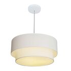 Lustre Pendente Duplo Cilíndrico Vivare Md-4355 Cúpula Em Tec