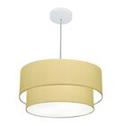 Lustre Pendente Duplo Cilíndrico Vivare Md-4355 Cúpula Em Tec