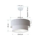 Lustre Pendente Duplo Cilíndrico Vivare Md-4355 Cúpula Em Tec