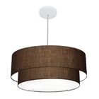 Lustre Pendente Duplo Cilíndrico Vivare Md-4356 Cúpula Em Tec