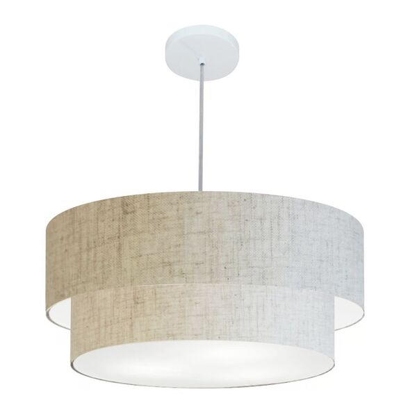 Lustre Pendente Duplo Cilíndrico Vivare Md-4356 Cúpula Em Tec