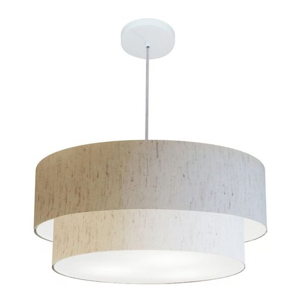 Lustre Pendente Duplo Cilíndrico Vivare Md-4357 Cúpula Em Tec