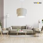 Lustre Pendente Duplo Cilíndrico Vivare Md-4357 Cúpula Em Tec