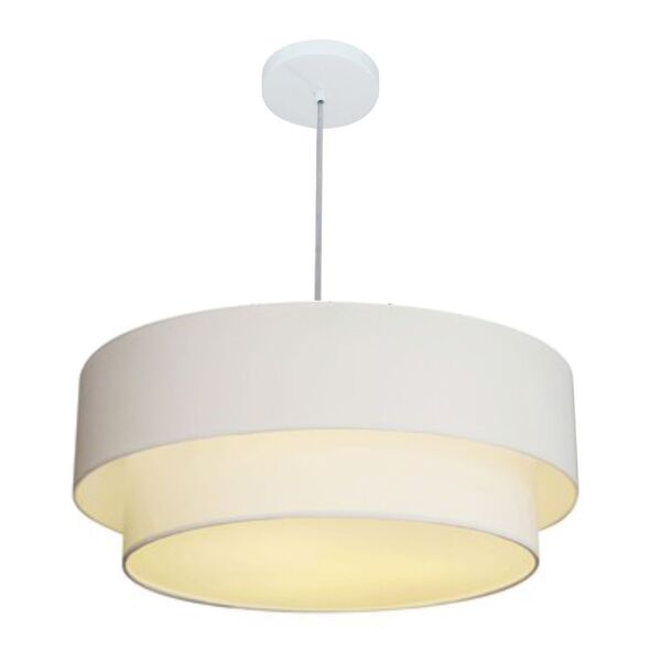 Lustre Pendente Duplo Cilíndrico Vivare Md-4357 Cúpula Em Tec