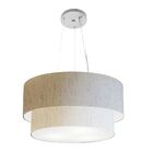 Lustre Pendente Duplo Cilíndrico Vivare Md-4369 Cúpula Em Tec