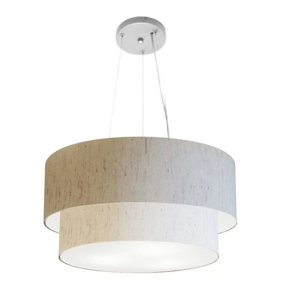 Lustre Pendente Duplo Cilíndrico Vivare Md-4369 Cúpula Em Tec