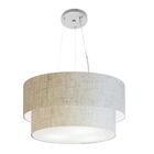 Lustre Pendente Duplo Cilíndrico Vivare Md-4369 Cúpula Em Tec