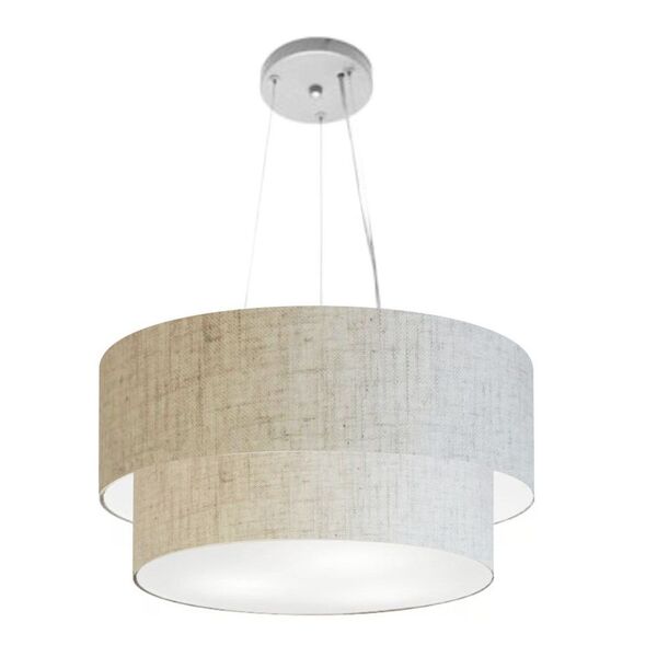 Lustre Pendente Duplo Cilíndrico Vivare Md-4369 Cúpula Em Tec