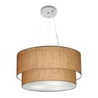 Lustre Pendente Duplo Cilíndrico Vivare Md-4369 Cúpula Em Tec