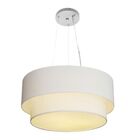Lustre Pendente Duplo Cilíndrico Vivare Md-4369 Cúpula Em Tec