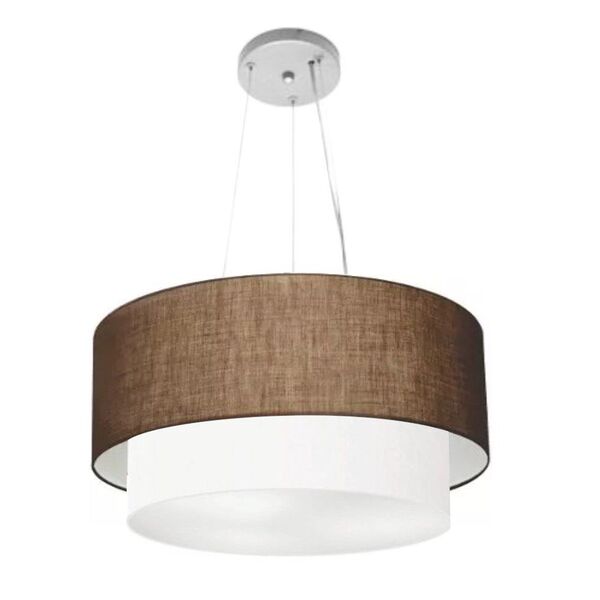 Lustre Pendente Duplo Cilíndrico Vivare Md-4369 Cúpula Em Tec