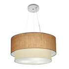 Lustre Pendente Duplo Cilíndrico Vivare Md-4369 Cúpula Em Tec