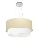 Lustre Pendente Duplo Cilíndrico Vivare Md-4369 Cúpula Em Tec