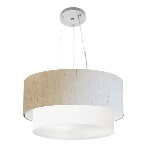 Lustre Pendente Duplo Cilíndrico Vivare Md-4369 Cúpula Em Tec