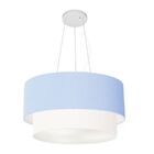 Lustre Pendente Duplo Cilíndrico Vivare Md-4369 Cúpula Tecido