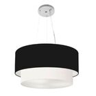 Lustre Pendente Duplo Cilíndrico Vivare Md-4370 Cúpula Em Tec