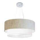 Lustre Pendente Duplo Cilíndrico Vivare Md-4370 Cúpula Em Tec