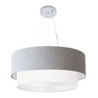 Lustre Pendente Duplo Cilíndrico Vivare Md-4370 Cúpula Em Tec