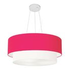 Lustre Pendente Duplo Cilíndrico Vivare Md-4370 Cúpula Tecido