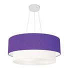 Lustre Pendente Duplo Cilíndrico Vivare Md-4371 Cúpula Em Tec