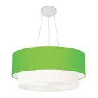 Lustre Pendente Duplo Cilíndrico Vivare Md-4371 Cúpula Em Tec