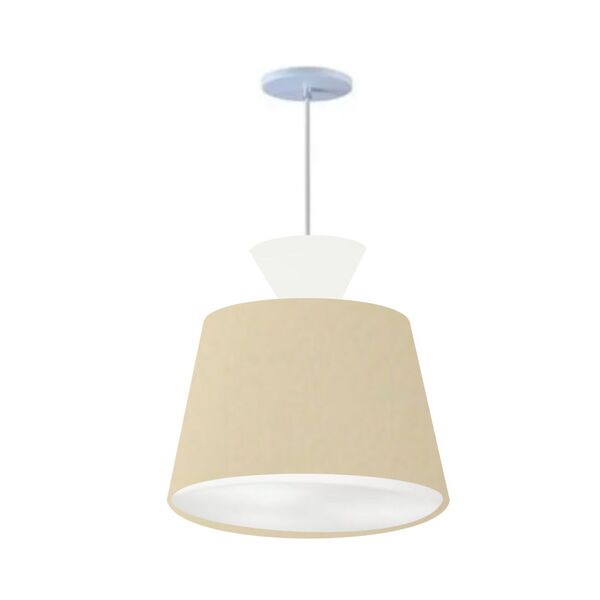 Lustre Pendente Duplo Cúpula Cone 29/40x45 Cores Variadas Md8