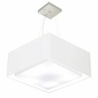 Lustre Pendente Duplo Quadrado Md-4127 Cúpula Em Tecido 25/50