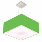 Lustre Pendente Duplo Quadrado Md-4127 Cupula Tecido 25/50x50