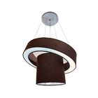 Lustre Pendente Duplo Saturno Preto Cúpula Ø50x35 Md8034 - Ma