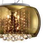 Lustre Pendente e Plafon Ø40cm Soho Bella com Vidro Dourado T