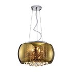 Lustre Pendente e Plafon Ø40cm Soho Bella com Vidro Dourado T