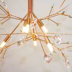 Lustre Pendente Em Cristal Heracleum + 6x Led G9 5w Branco Qu