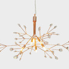 Lustre Pendente Em Cristal Heracleum + 6x Led G9 5w Branco Qu