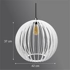 Lustre Pendente Em Madeira - Ball - Branco