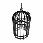 Lustre Pendente Em Madeira - Bird Cage - Preto