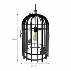 Lustre Pendente Em Madeira - Bird Cage - Preto